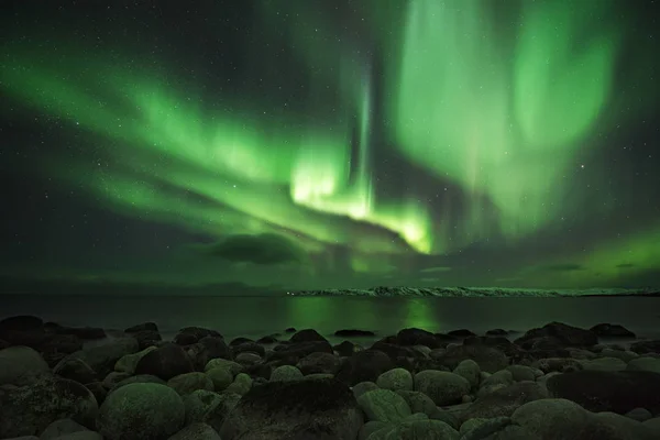 Luz Norte Costa Mar Barents Costa Rochosa Nas Proximidades Murmansk — Fotografia de Stock
