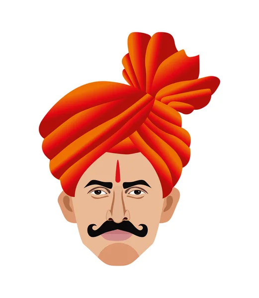 Feta ve tilak yakın ile Maharashtra adam