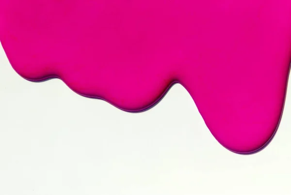 Рожева Фарба Поширюється Білому Тлі Простір Копіювання — стокове фото