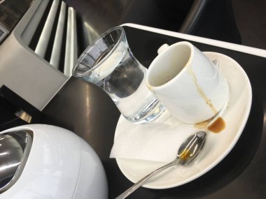 Su bardağı ile kahve fincanı