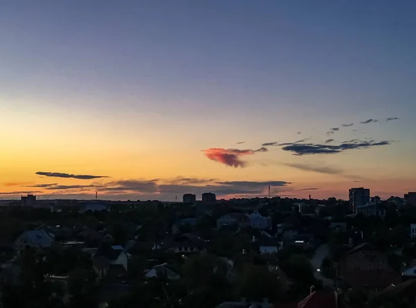 Verschiedene Wolken Auf Einer Meereslandschaft — Stockfoto