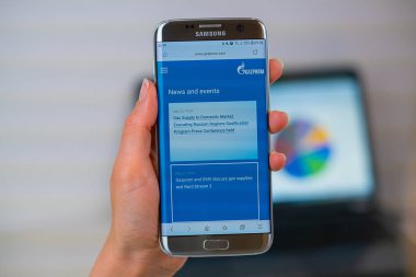 Gazprom web site on mobile phone