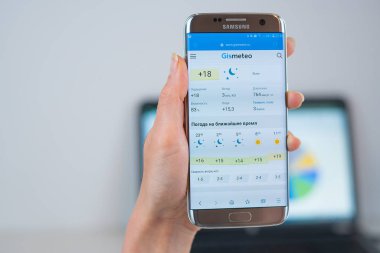 Gismeteo web sitesi cep üzerinde açıldı 