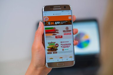 Cep telefonu Burger King web sitesi