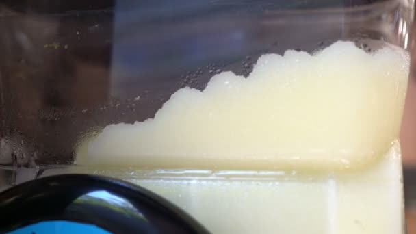 水果冰搅拌机与科尾，特写 — 图库视频影像