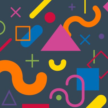 Retro soyut geometrik seamless modeli. Kompozisyon 3