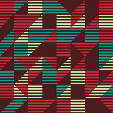 Retro tarzı soyut geometrik seamless modeli.