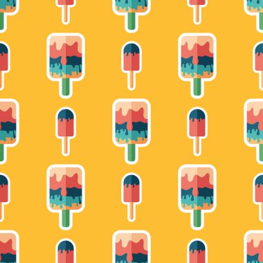 Buz lolly düz sanat seamless modeli.