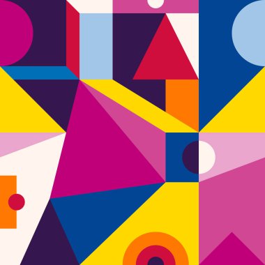 Modern tarzda soyut geometrik seamless modeli.