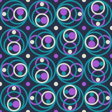 Retro tarzı soyut geometrik renkli Dikişsiz desen.