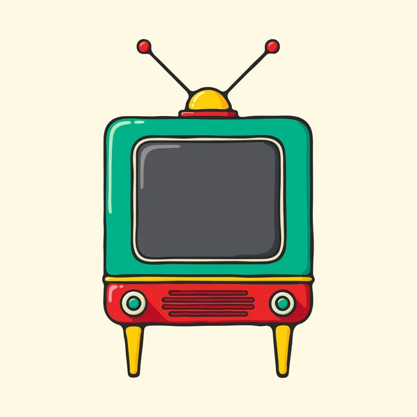 Вінтажний Телевізор Ілюстрацією Стилю Поп Арту — стоковий вектор