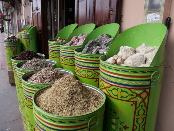 Marrakech Morocco September 2019 Selection Spices Traditional Moroccan Market — Stock Photo, Image