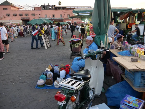 Marrakech Marruecos Septiembre 2019 Plaza Mercado Barrio Medina Marrakech Marrakech —  Fotos de Stock