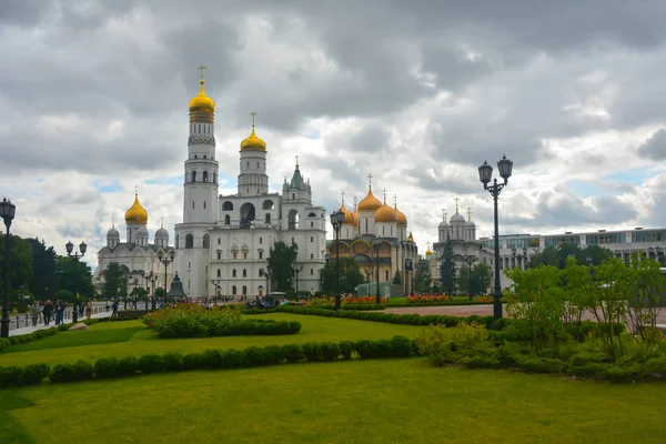 Облачный День Московском Кремле — стоковое фото