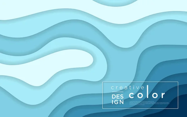 Banner Horizontal Con Fondo Abstracto Formas Corte Papel Diseño Vectorial — Vector de stock