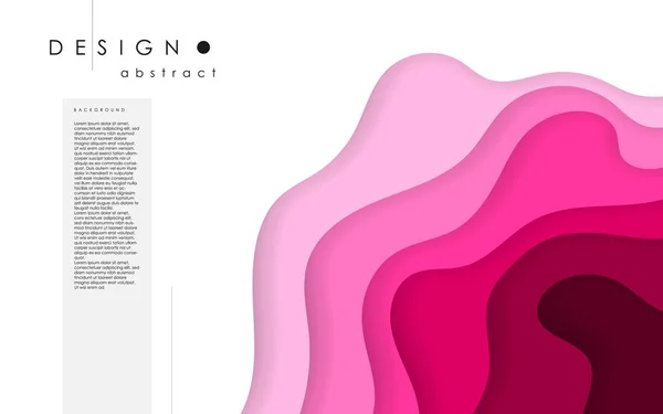 Banner Horizontal Con Fondo Abstracto Formas Corte Papel Diseño Vectorial — Vector de stock