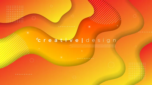 Élément Graphique Abstrait Moderne Formes Vagues Colorées Dynamiques Bannière Abstraite — Image vectorielle