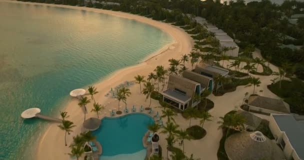 Ujęcia Luxury Island Resort Widokiem Morze Private Villas Basen Piękna — Wideo stockowe