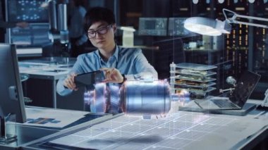 Enlectric Motor Prototipinin Artırılmış Sanayi Mühendisi Sanayi Mühendisi Artırılmış Gerçeklik Projesi 3d Modelini kullanarak Akıllı Telefonla Çalışıyor. Sanal Karışık Gerçeklik Uygulamasının Geliştirilmesi.
