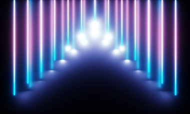 Harika ışık ile Neon Tüpler