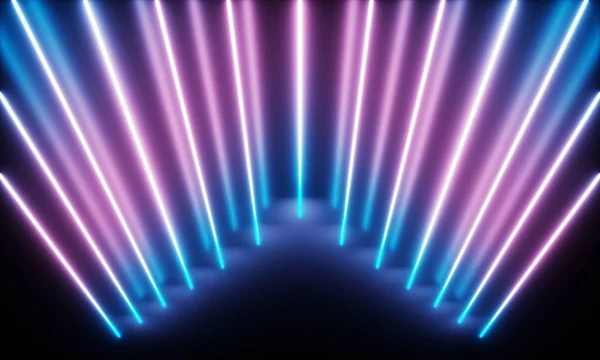 Neonrör med underbart ljus — Stockfoto