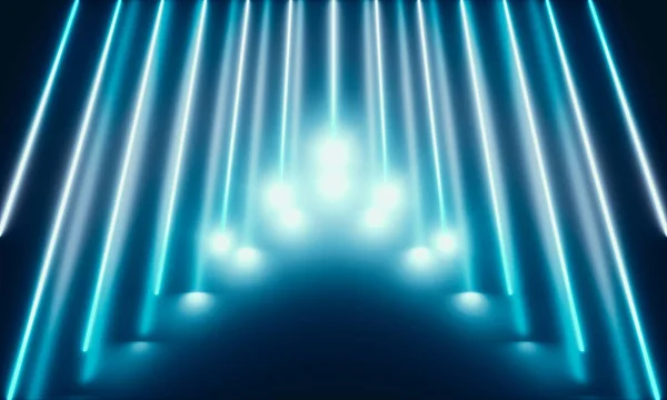 Neonrör med underbart ljus — Stockfoto