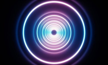 Neon ışık tüneli