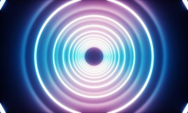 Neon ışık tüneli