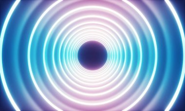 Neon ışık tüneli