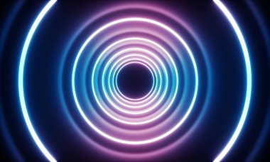 Neon ışık tüneli