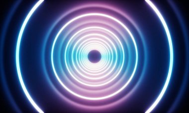 Neon ışık tüneli