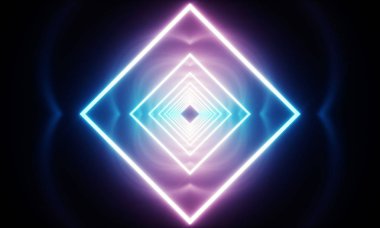 Neon ışık tüneli