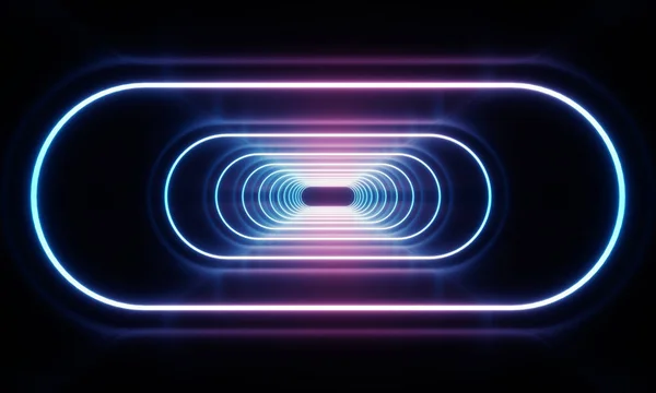 Neonlichttunnel — Stockfoto