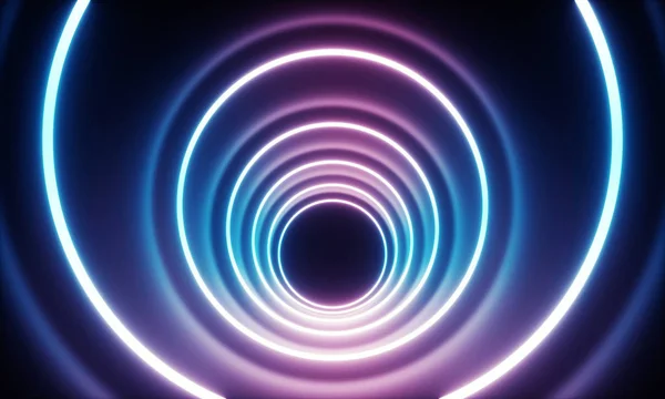 Neon light tunnel — Stock Photo, Image