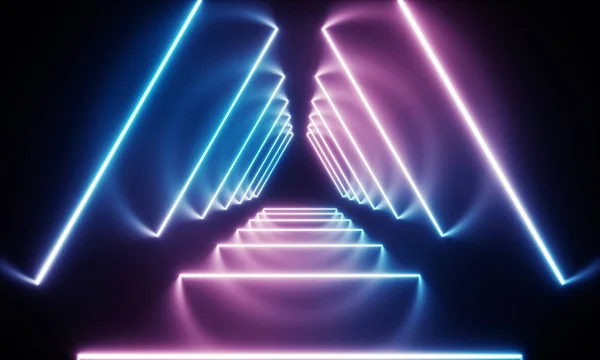 Neon licht tunnel — Stockfoto