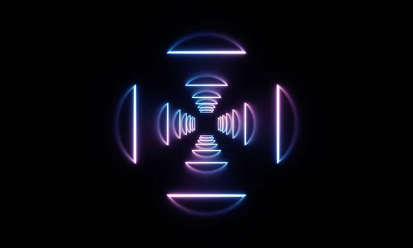 Neon light tunelu — Zdjęcie stockowe