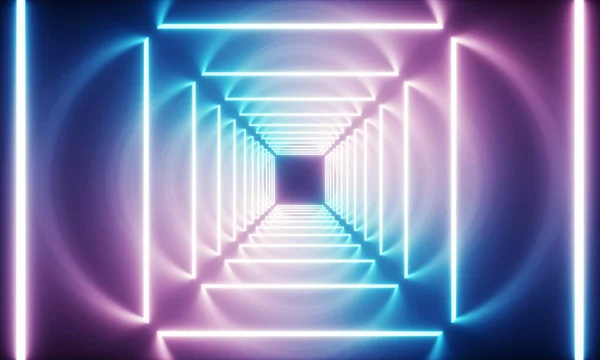 Neon ışık tüneli