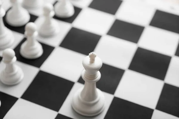 Chess with black and white board.