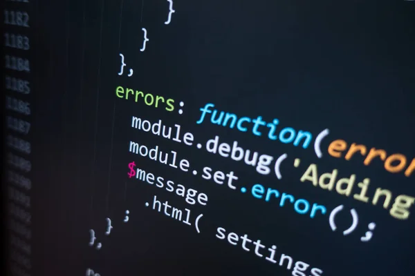 Code on screen — Stock Photo, Image