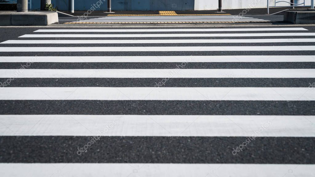 Crosswalk on the road