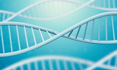 mavi sıvı 3D DNA.