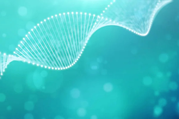 DNA renderizado em 3D de partículas — Fotografia de Stock