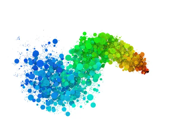 Πολύχρωμα σημεία χρώματος ουράνιο τόξο. — Φωτογραφία Αρχείου