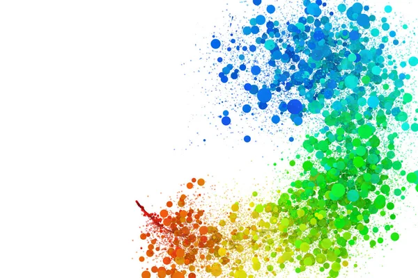 Renkli gökkuşağı renk noktaları.