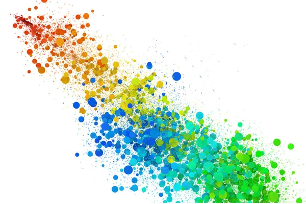 Renkli gökkuşağı renk noktaları.