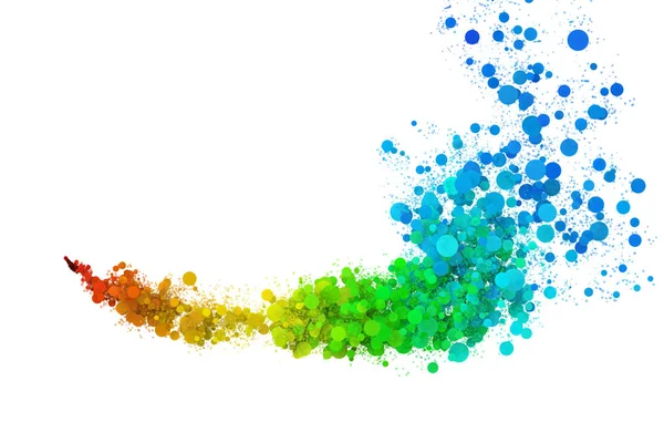 Renkli gökkuşağı renk noktaları.