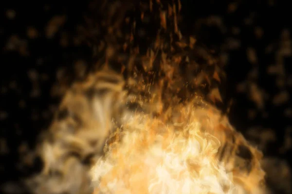 Abstrakt brand isolerad i svart. — Stockfoto