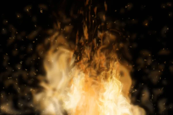 Abstract fire isolated in black. — Stock Photo, Image