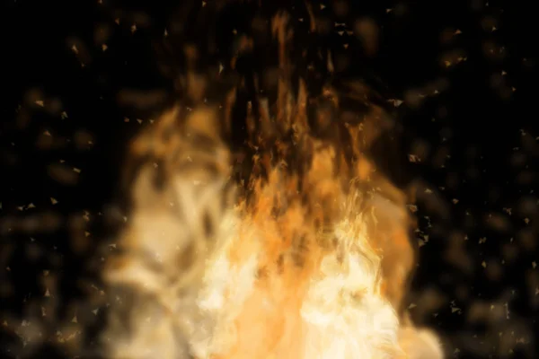 Abstract fire isolated in black. — Stock Photo, Image