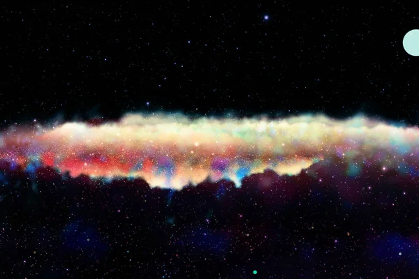 Galaxie colorée dans l'espace — Photo
